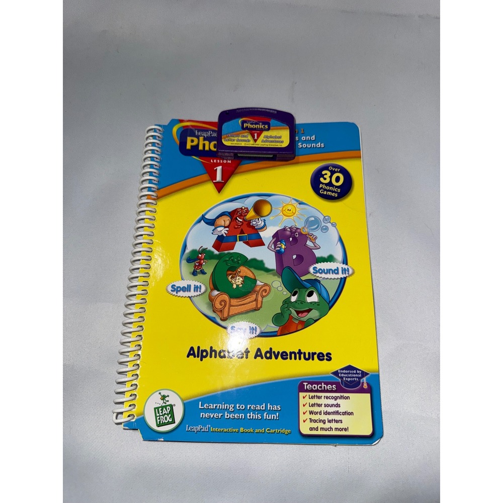 LeapFrog LeapPad Phonics Lesson 1 Alphabet Adventures Book and Cartridge 30200